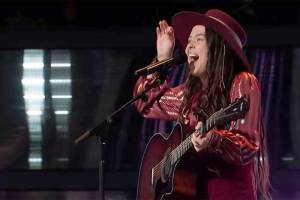 Savanna Woods of Stanwood performs on "The Voice" on March 15, 2021. (NBC/The Voice) 20210316