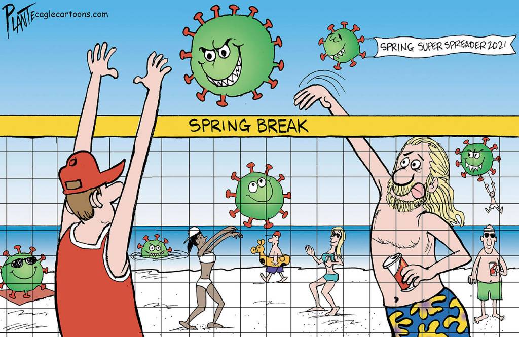 Spring Super Spreader 2021, spring break, covid-19, pandemic, coronavirus, college, beach, volley ball, beach ball, too soon