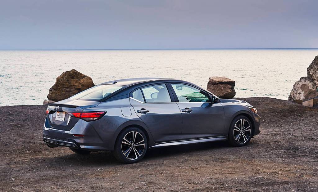 The 2021 Nissan Sentra is available in S, SV, and SR grades. All models have a 149-horsepower engine and CVT automatic transmission. (Manufacturer photo)