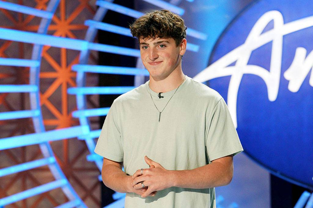 Benson Boone of Monroe on American Idol on Feb. 14. (ABC)