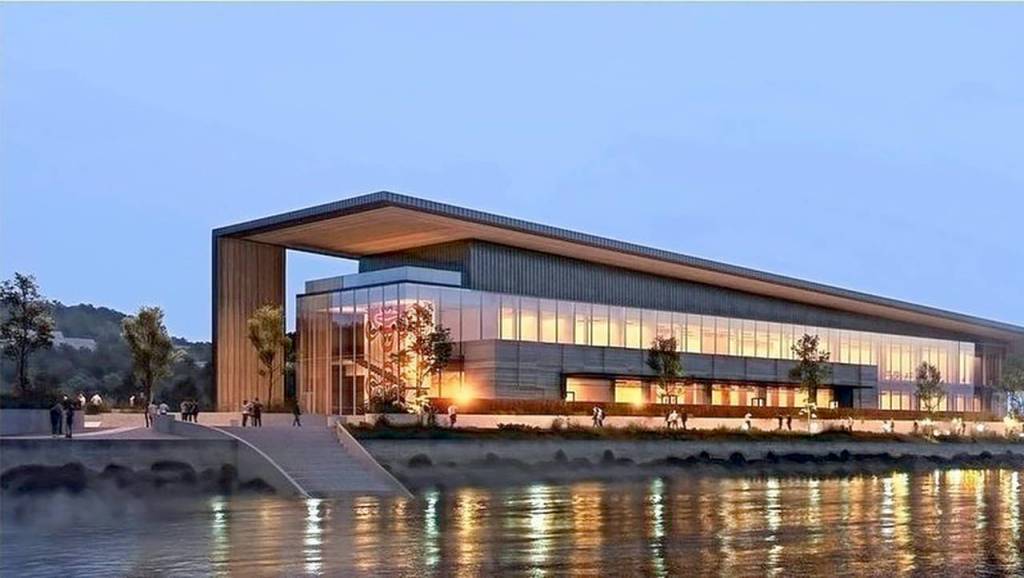 A rendering of a proposed NOAA Mukilteo Science Center that apparently wont be built. (Hensel Phelps, Perkins Will, and Rolluda Architects)