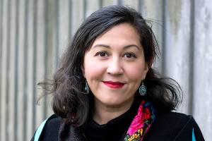 Rena Priest, an American Book Award-winning poet and member of Lhaq'temish (Lummi) Nation, is the first indigenous poet to be appointed Washington State Poet Laureate. (Lela Childs/ArtsWa/HumanitiesWashington)