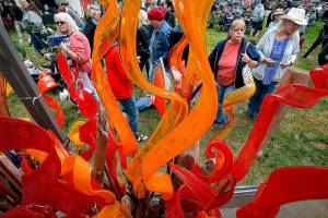 Ian Terry / The Herald

Glass art by Merrilee Moore is seen at the Sorticulture Festival in Everett on Friday, June 9, 2017.

Photo taken on 06092017
