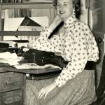 Jeanne Metzger, a longtime Herald editor, in the 1950s as The Everett Heralds society editor. She died Wednesday at age 89. (Herald archives)