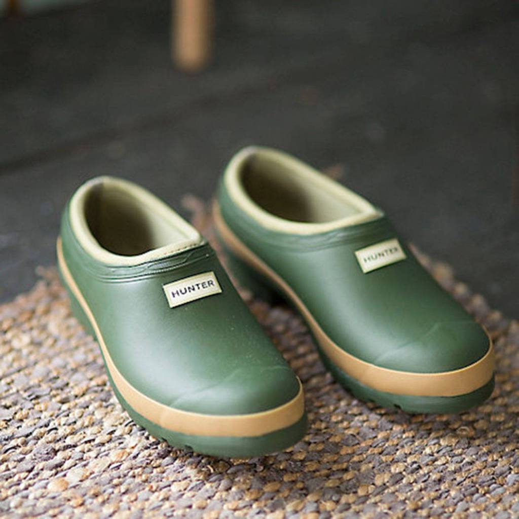 Hunters handmade garden clogs are perfect for gardening when its wet out. ($95, shopterrain.co)