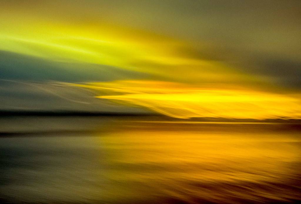 See Ocean Nocturne IV in Silena Wei Chens Chasing Reflections exhibition in Edmonds.