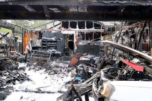Firefighters extinguished this fire in North Marysville, off 51st, shortly after 5am today, but unfortunately the home is a total loss. (Marysville Fire District)