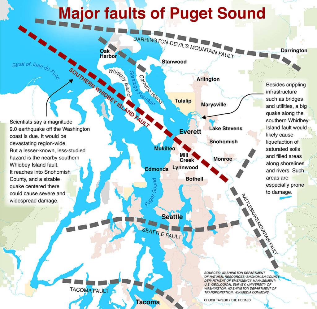 Map of major geologic faults of the Puget Sound region. No caption necessary. 20210502
