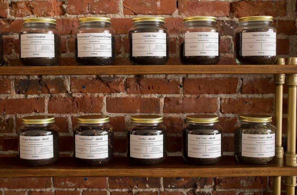 Chai Cupboards tea and spices are gathered from across the globe. (Andy Bronson / The Herald)
