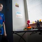 David Stowell and a handful of 3D characters. (Olivia Vanni / The Herald)