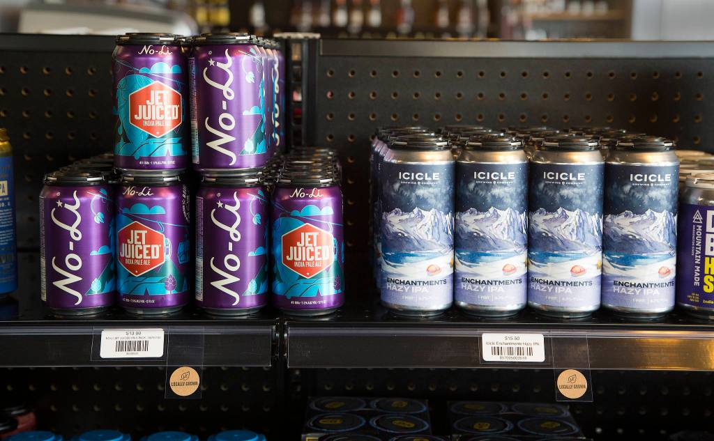 The Grape & Grain specializes in locally made beer and wine. (Andy Bronson / The Herald)