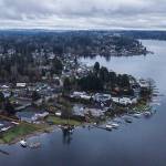 A view of the eastern lakeshore of the Lake Stevens that includes lakeshore and UGA that is a part of the city's annexation area on Thursday, Dec. 31, 2020 in Lake Stevens, Wa. (Olivia Vanni / The Herald)