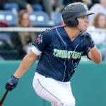 Bellingham native Austin Shenton, pictured here in 2019, is one of the Mariners top infield prospects. (Kevin Clark / The Herald)