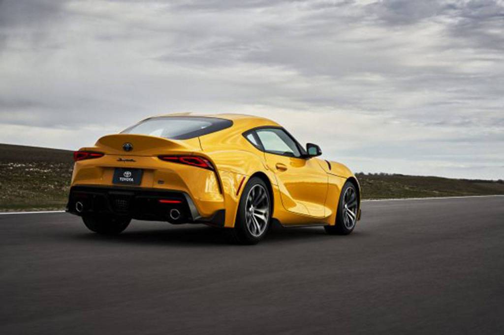 The 2021 Toyota GR Supras hatchback opens to a 10.2 cubic-feet cargo area. (Manufacturer photo)
