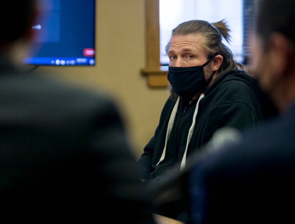 Elmer Nash at his plea hearing for first degree murder at the Snohomish County Courthouse on March 25 in Everett. (Olivia Vanni / The Herald)