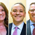 Deborah Rumbaugh (left), Jay Jordan (center) and John Boyd are finalists for the Stanwood School District's superintendent position.