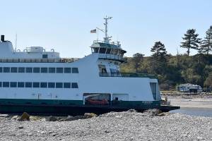 The Coupeville-Port Townsend ferry route will only have one vessel until late June, Washington State Ferries announced after an engine fire on one vessel and ongoing crew shortages. (Emily Gilbert / Whidbey News-Times)