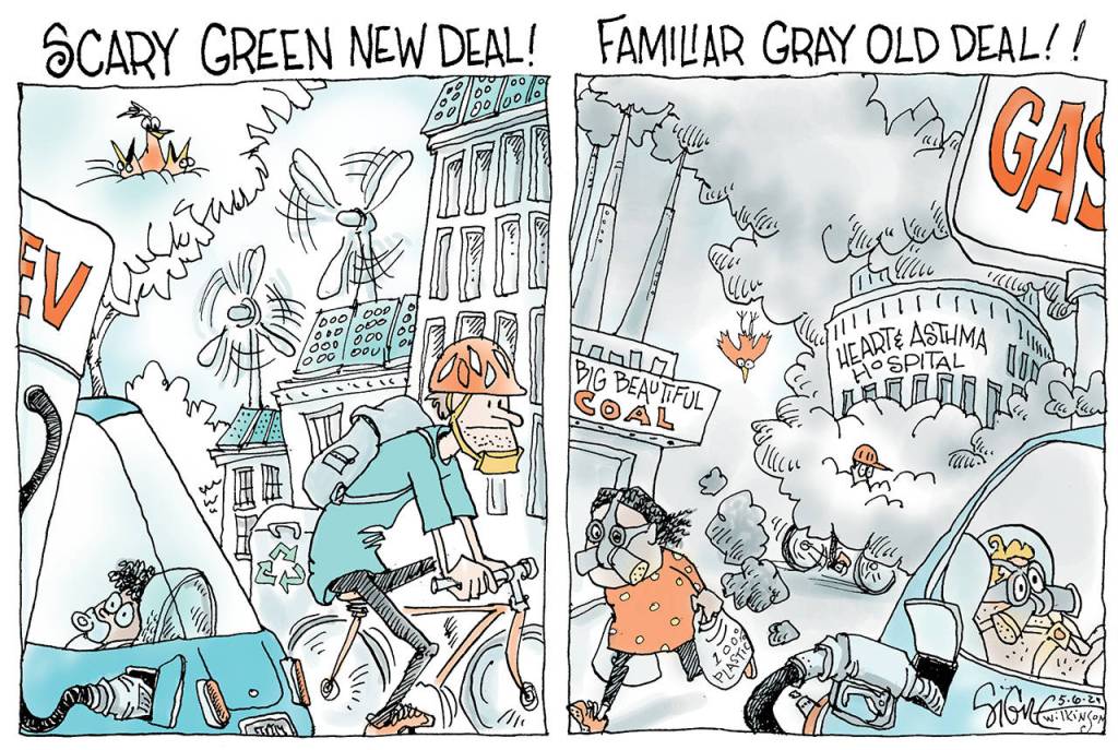Signe cartoon
Green New Deal