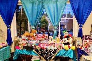 Gifts for Eid al-Fitr line a table. Eid al-Fitr, known as the "festival of breaking the fast," celebrates the end of Ramadan. (Riaz Khan)