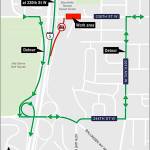 Late-night commuters who rely on a Mountlake Terrace exit from northbound I-5 will need to use a detour Thursday evening and Friday morning. Sound Transit light rail work is closing the off ramp. (Sound Transit)
Late-night commuters who rely on a Mountlake Terrace exit from northbound I-5 will need to use a detour Thursday night and Friday morning. Sound Transit light rail work is closing the off-ramp. (Sound Transit)