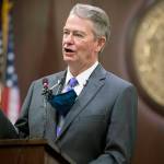 Idaho Gov. Brad Little at the Statehouse in Boise, Idaho in October 2020. (Darin Oswald/Idaho Statesman via AP, File)