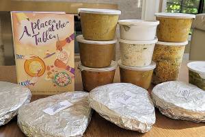 Delicious food from local delivery service Turmeric ’N More complemented this Girl Scout book club. (Jennifer Bardsley)