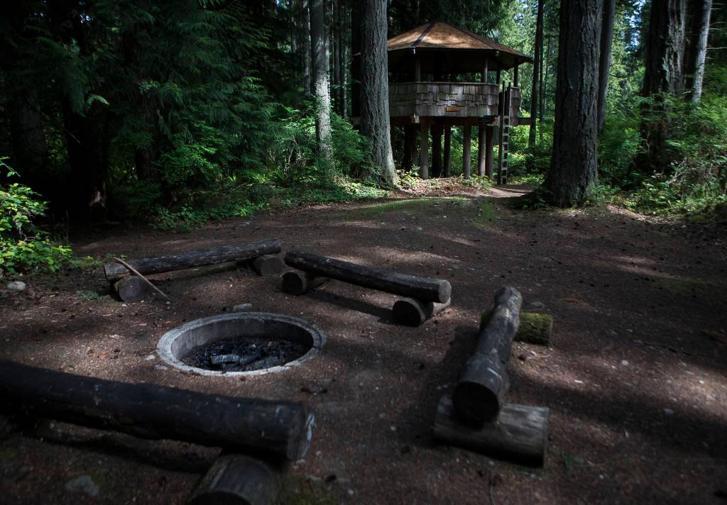 The Pioneer campground at Camp Killoqua. (Olivia Vanni / The Herald)