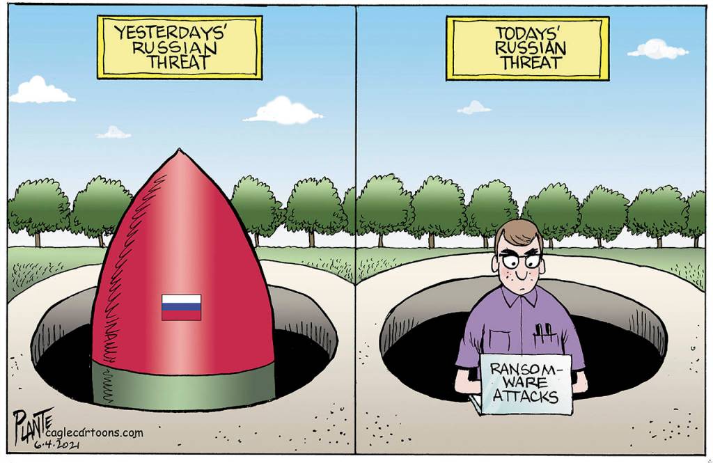 Ransomware attacks, Russia, missile, cold war, warfare, internet, American business, businesses, global, threats, Vladimir Putin
