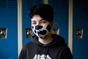 Jude Jackson, a senior at Crossroads High School, on Friday, April 23, 2021 in Granite Falls, Wash. (Olivia Vanni / The Herald)