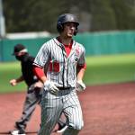 Everett Community Colleges Jordan Justice, a Marysville Pilchuck High School graduate, rounds the bases after slugging a home run in the Trojans 9-4 victory over Skagit Valley on May 2 at Edmonds College. (Daniel Acosta / Everett Community College)