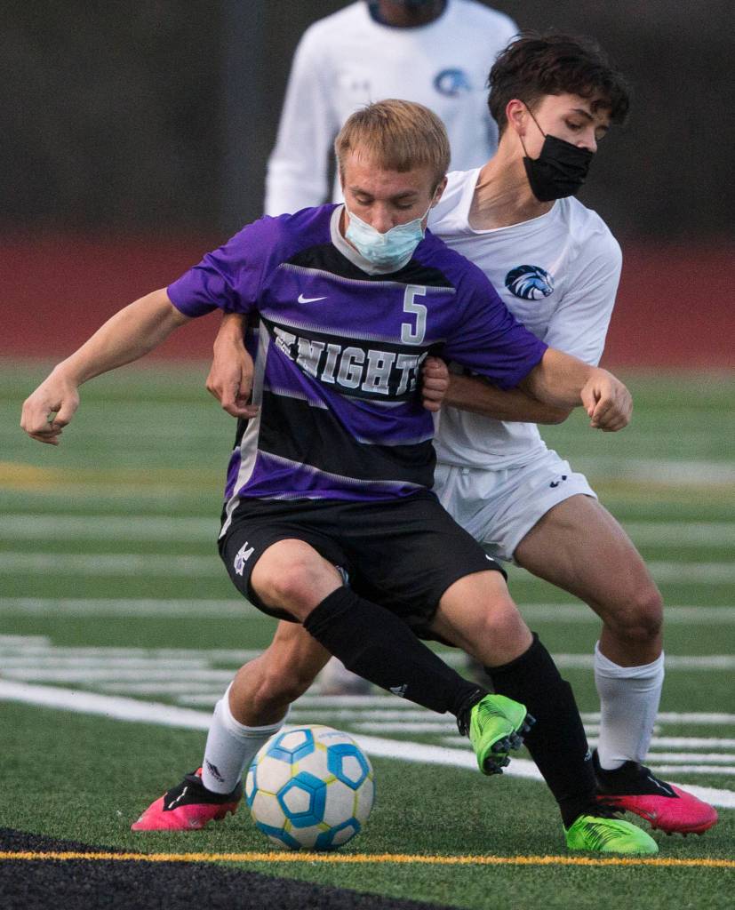 Kamiak junior Aidan Drought was named to The Heralds All-Area boys soccer second team. (Olivia Vanni / The Herald)