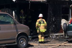 A house fire displaced seven people and killed one dog Saturday, June 12, 2021, on Chain Lake Road in Monroe. (Snohomish Regional Fire & Rescue)