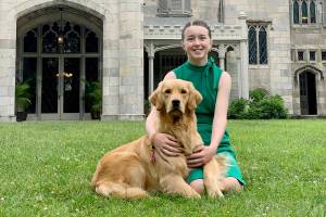 Photo courtesy Laura Thompson 

Madison Thompson and her dog Stella.