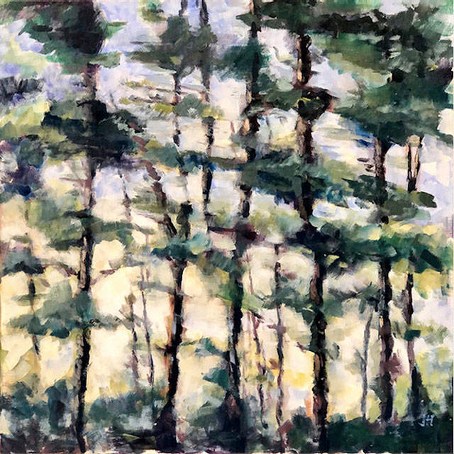 Mt. Baker Hwy. in acrylic by John Hadley.