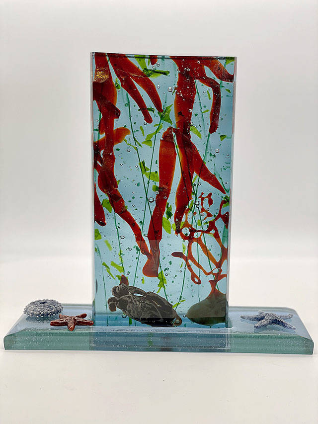 Mary Simmons specializes in fused and cast glass.