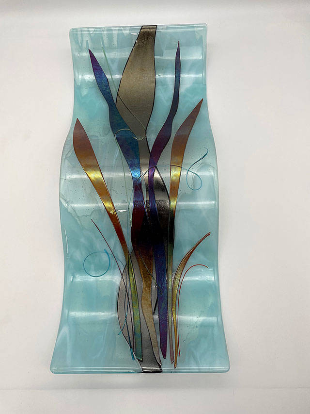 Glass artist Mary Simmons has been working on a kelp series for five years.