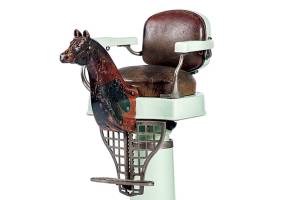 Photo Caption: To help calm little boys getting a first haircut, barbers ordered special chairs with added seats shaped like animals. The Emil Paidar Company made this chair in the early 20th century. It was a feature that added value to the Cowan chair at auction. It sold for $1,375, just a few bids from the low estimate.

(c) 2021 by Cowles Syndicate Inc.