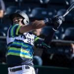 Julio Rodriguez is moving up to Double-A Arkansas after batting .325 with six home runs, two triples and eight doubles in 28 games with the AquaSox. (Olivia Vanni / The Herald)