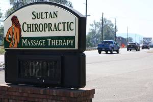 Temperatures reached 102 degrees by 2pm in Sultan and continued to rise Monday June 28th, 2021. (Kevin Clark / The Herald)