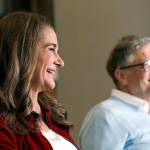 FILE-In this Feb. 1, 2019, file photo Bill and Melinda Gates are interviewed in Kirkland, Wash.  Bill and Melinda Gates’ namesake foundation announced Wednesday, June 30, 2021, it will spend $2.1 billion to advance global gender equality. It comes as private donors, government officials and civil society leaders gather at a forum in Paris to make financial and political commitments aimed at aiding women and girls. (AP Photo/Elaine Thompson, File)