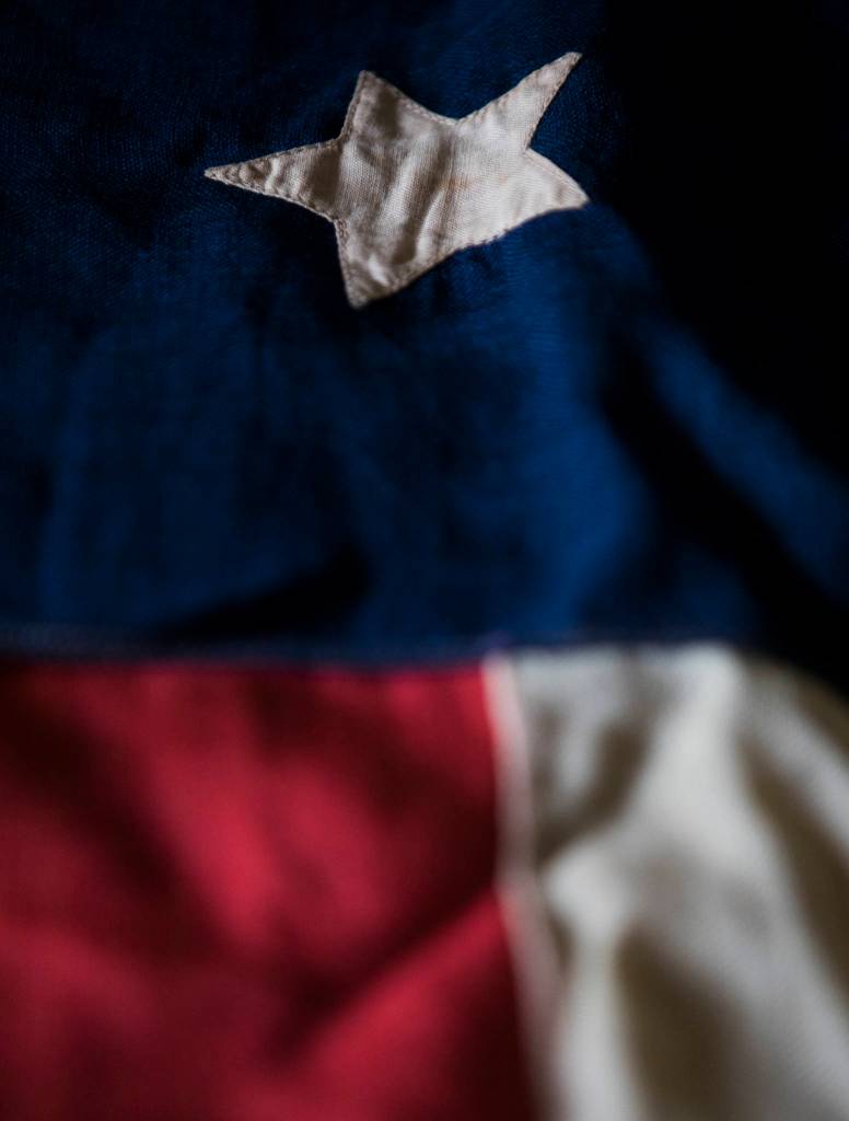 A 3-inch star stitched onto the 44-star American flag. (Olivia Vanni / The Herald)