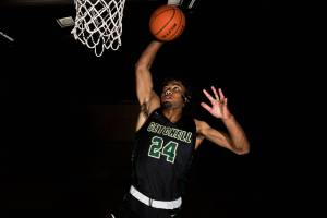 The 2021 All-Area boys Basketball Player of the Year, Malakhi Knight, is a Marysville Getchell two-sport star and projected early-round Major League Baseball draft pick. (Olivia Vanni / The Herald)