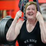 Cindy Buchan, 60, recently won a most-inspirational award in a weightlifting competition in Oregon, where she lifted 319 pounds. (Kevin Clark / The Herald)