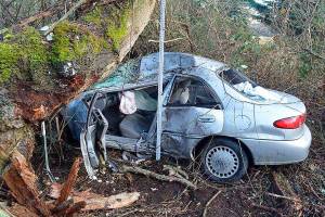 Ric Shallow suffered critical injuries after his sedan hit a patch of black ice and crashed into a tree on the morning of Jan. 7, 2016 on Camano Island.