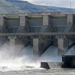 In this 2018 photo, water moves through a spillway of the Lower Granite Dam on the Snake River near Almota. (AP Photo/Nicholas K. Geranios, File)