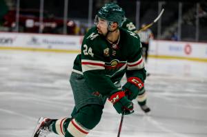 Minnesota Wild defenseman Matt Dumba could be one of the premier players available for the Seattle Kraken in their expansion draft. (AP Photo/Andy Clayton-King)