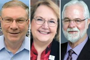 George Hurst (left), Christine Frizzell (center) and Jim Smith.