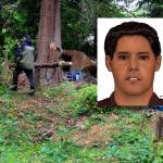 Detective Dave Bilyeu of the Snohomish County Sheriff's Office leaves the grave site of a John Doe near Mill Creek on July 20, 2021. The remains were found in September 2020, by a homeless man living in the greenbelt.  (Kevin Clark / The Herald)