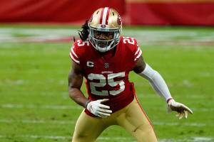 San Francisco 49ers cornerback Richard Sherman (25) during an NFL football game against the Washington Football Team, Sunday, Dec. 13, 2020, in Glendale, Ariz. (AP Photo/Rick Scuteri)