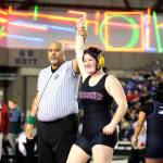 Marysville Pilchucks Alivia White is among the 18 local high schoolers who are rostered to compete at the USA Wrestling Junior and 16U National Championships in Fargo, North Dakota. (Andy Bronson / The Herald)